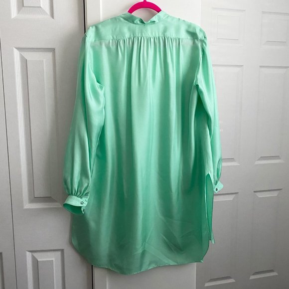 Chris Benz Turquoise Silk Tunic, size 8US - Picture 5 of 10